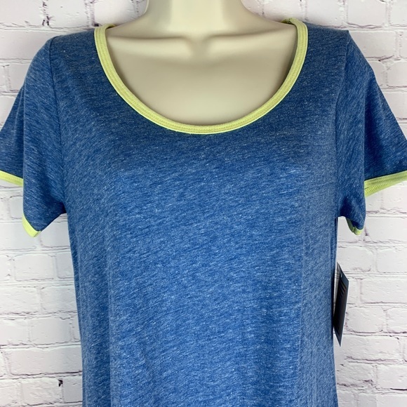 SOFT Blue Classic T yellow edges long modest plus - Picture 3 of 8